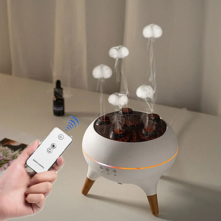 Dynamic Jellyfish Aroma Air Diffuser Essential Oil Vaporiser 250ml Remote Control With 7 Night Lights