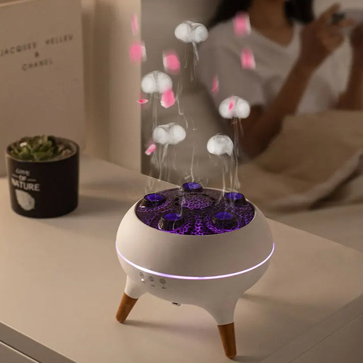 Dynamic Jellyfish Aroma Air Diffuser Essential Oil Vaporiser 250ml Remote Control With 7 Night Lights
