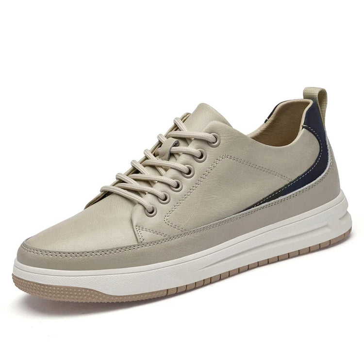 Height-Boosting 6cm Elevator Platform Shoes Genuine Cow Leather Sneakers Heightening Make You Tall