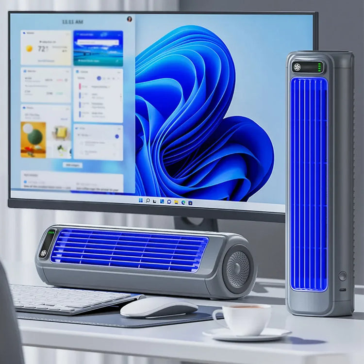 Portable Air Cooler Fan 3-Speed USB Rechargeable Quiet Cooling-Keep Melbourne Marvellous Official Store