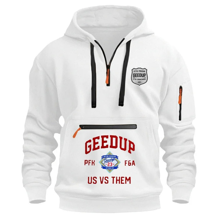 Classy Sports Hoodie Relaxed Fit With Arm Zipper Pocket