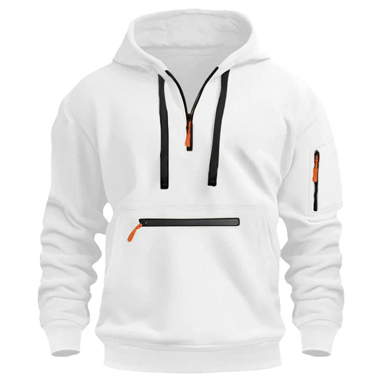 Classy Sports Hoodie Relaxed Fit With Arm Zipper Pocket