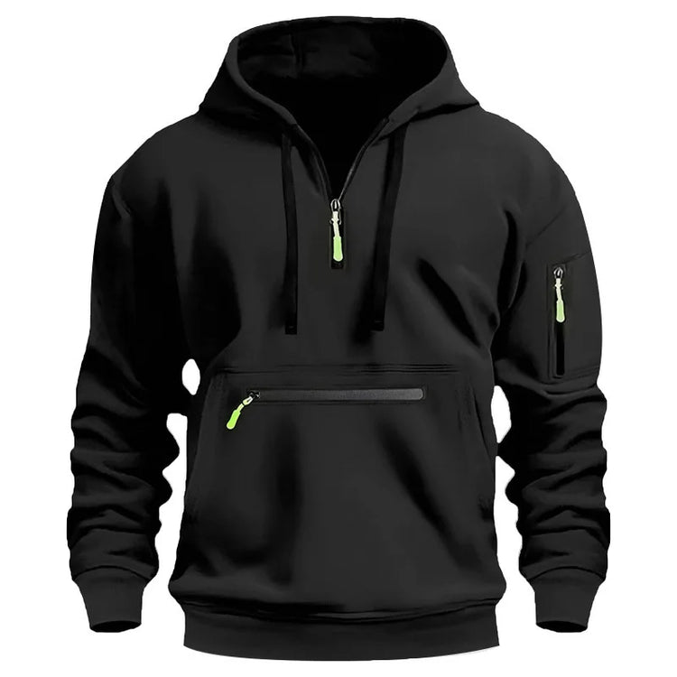 Classy Sports Hoodie Relaxed Fit With Arm Zipper Pocket