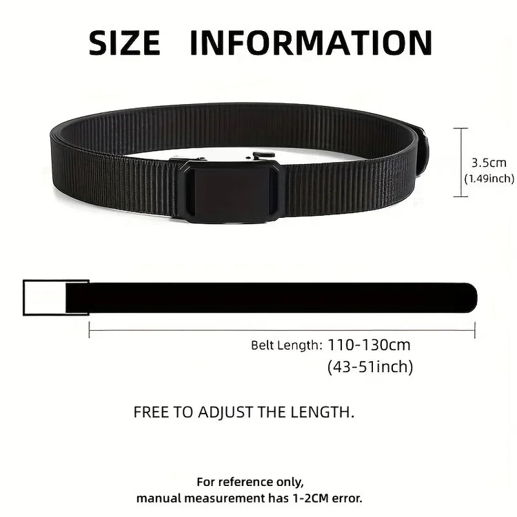 Canvas Belt Automatic Buckle For Cargo Pants Jeans Tactical Tradies Shorts Workwear
