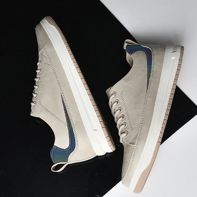 Height-Boosting 6cm Elevator Platform Shoes Genuine Cow Leather Sneakers Heightening Make You Tall