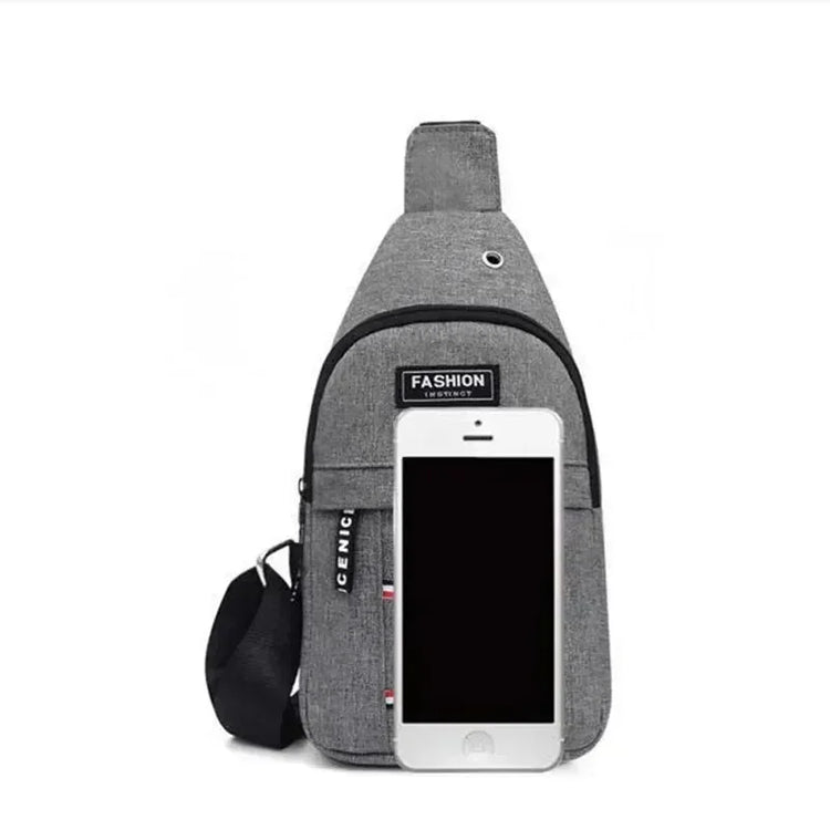 Waterproof Shoulder Sling Fanny Backpack Adjustable Strap Anti-Theft Headphone Slot