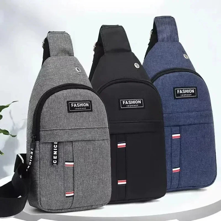 Waterproof Shoulder Sling Fanny Backpack Adjustable Strap Anti-Theft Headphone Slot
