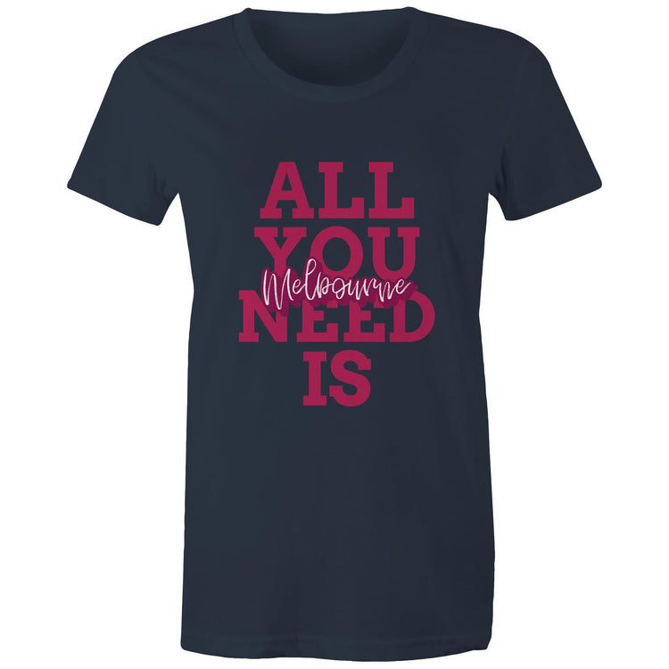 "All You Need Is Melbourne" - Women's Love T-Shirt-Keep Melbourne Marvellous Official Store