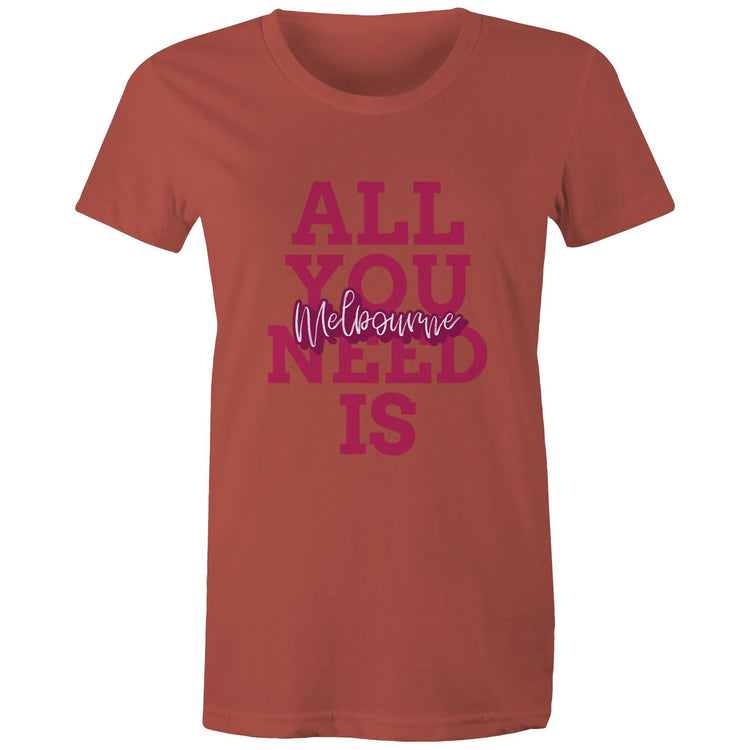"All You Need Is Melbourne" - Women's Love T-Shirt-Keep Melbourne Marvellous Official Store