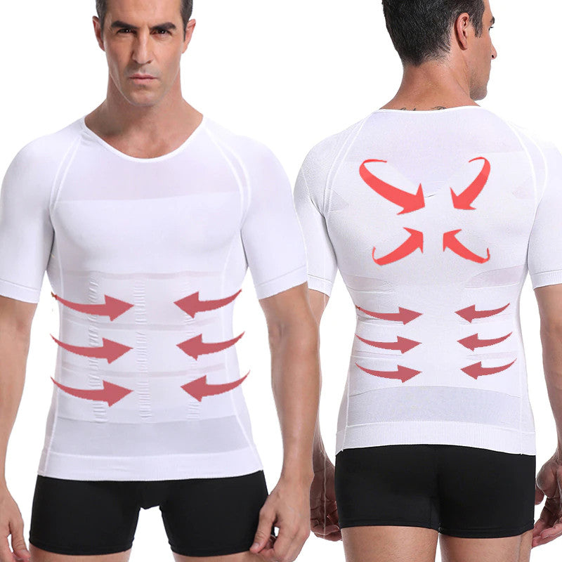 Men's Shapewear Slimming Vest Compression Underwear Hide Beer Belly and Look Skinny-Keep Melbourne Marvellous Official Store