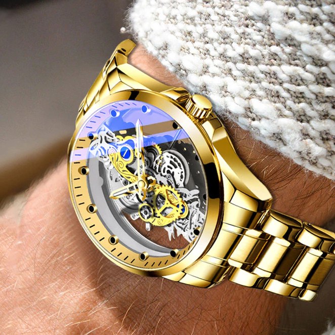 See through hotsell mechanical watch