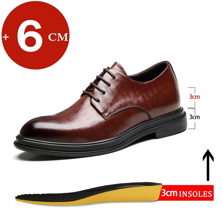 Business Dress Formal Men's Shoes Elevator Heightening Platform Boost Tall Height 6cm 8cm-Keep Melbourne Marvellous Official Store