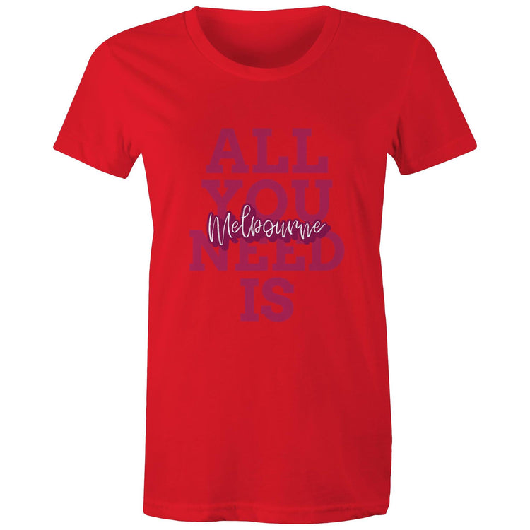"All You Need Is Melbourne" - Women's Love T-Shirt-Keep Melbourne Marvellous Official Store