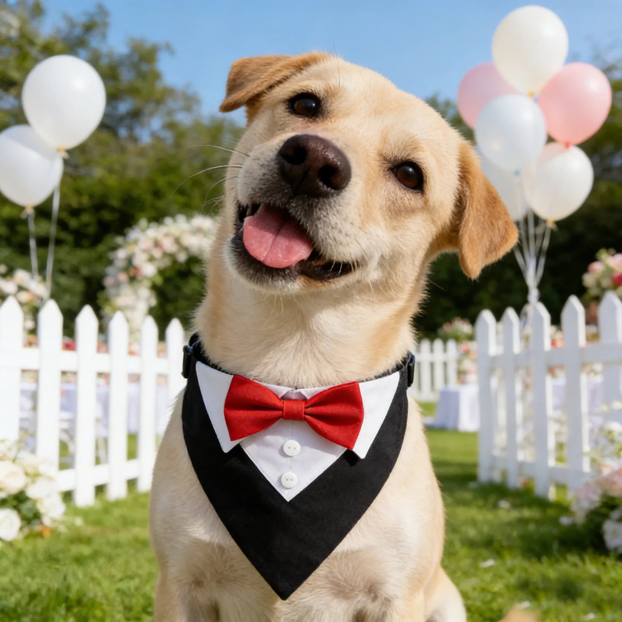 Dog bow tie bandana neck scarf formal pets black tie wedding clothes