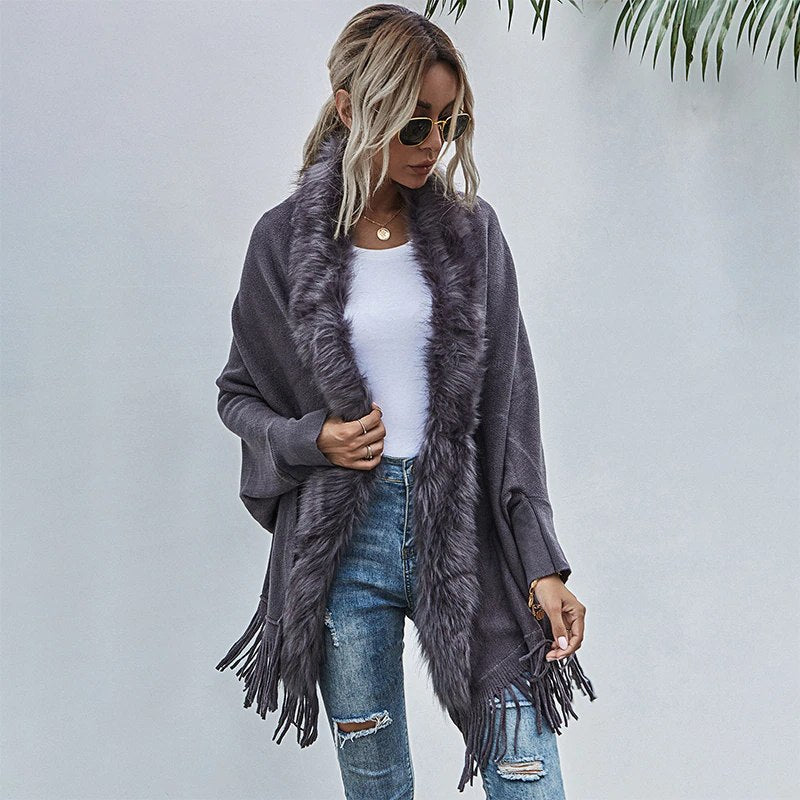 Women's Pashmina-Style Fashion Shawl Cape Scarf Wrap Throw-Over