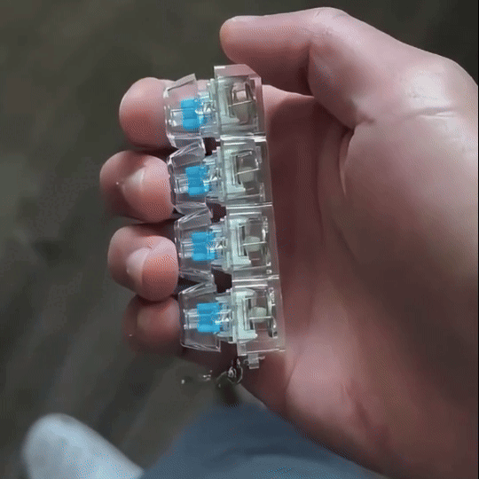 Clicky Gadget Click Craze Fidget Frenzy Spinner Clicker Keyboard Keychain Stress Relief