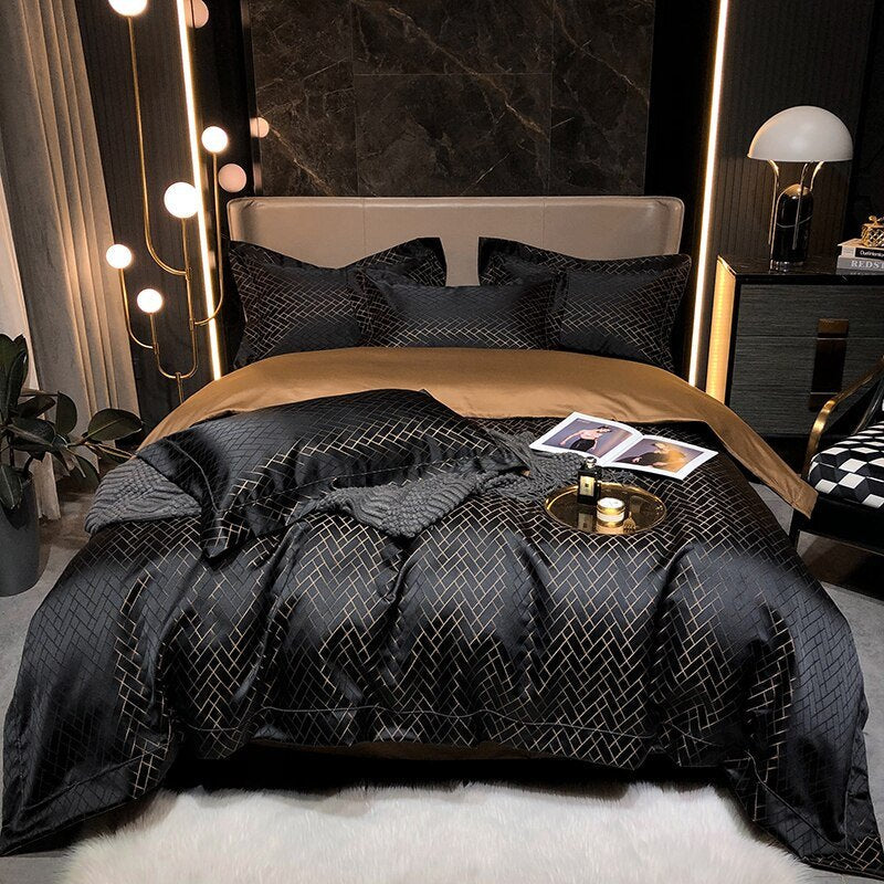 Five Star Hotel Quality Bedding Sheets Set 1000TC Cotton-Satin Doona Quilt Cover King Queen