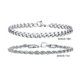 Men's Cuban Chain Bracelets 2pcs Set