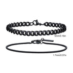 Men's Cuban Chain Bracelets 2pcs Set