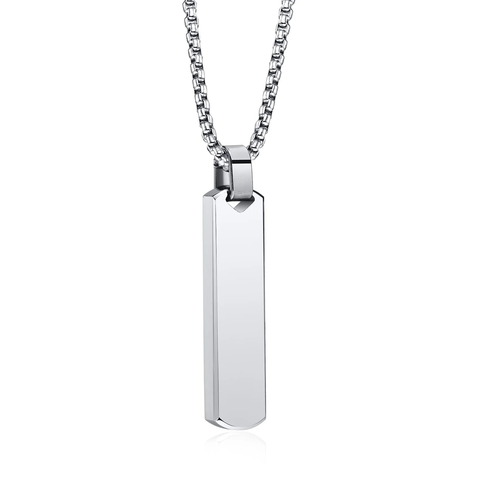 2pcs Vertical Layer Necklaces Stainless Steel Cuban Chain