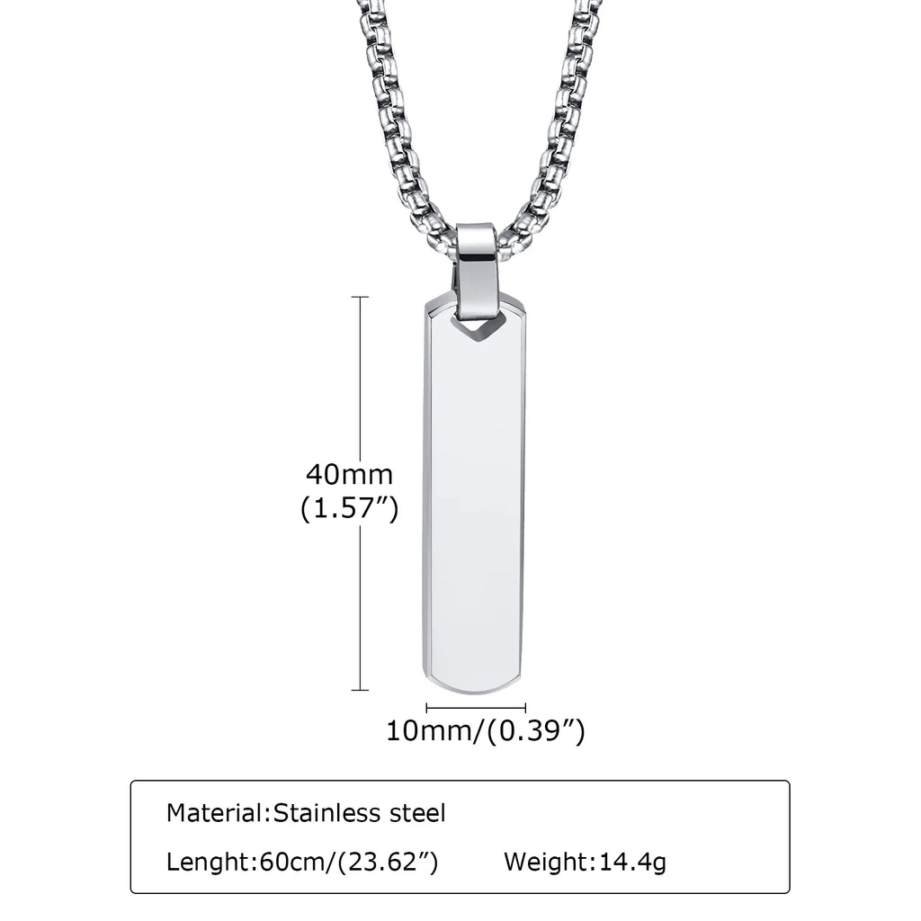 2pcs Vertical Layer Necklaces Stainless Steel Cuban Chain