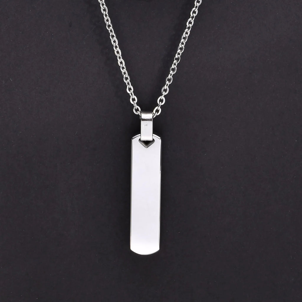 2pcs Vertical Layer Necklaces Stainless Steel Cuban Chain