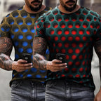 Summer T-shirt 3D Holes Printed Funky Optical Illusion Funny Plus Sizes