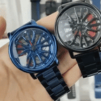 3D Spinning Wheel Rim Watch - Automotive Racing Car Hub Watch