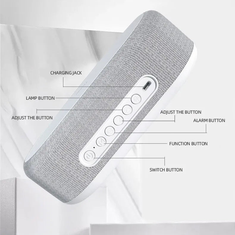 4-in-1 Wireless Phone Charger And Alarm Clock LED Temperature 15W Charging Dock