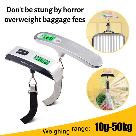 Luggage Scales Suitcase 50kg/110lb Portable Digital Baggage Travel Weight Measuring Tool