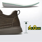 Elevator Platform 6cm Height Boosting Genuine Leather Heightening Tall Shoes