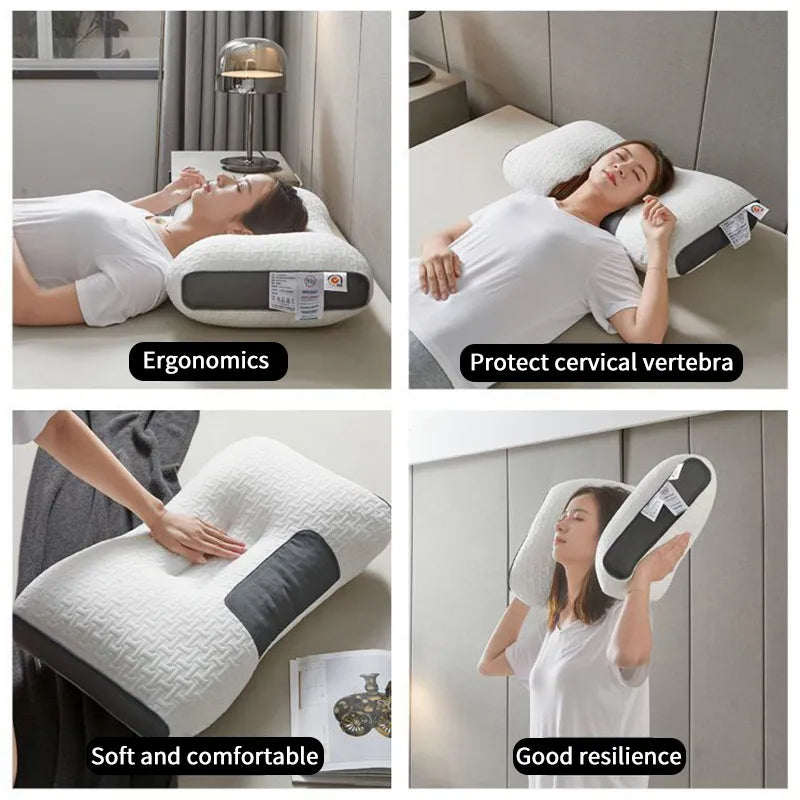 3D Neck Spa Pillow Ergonomic Pain Relief Sleeping Massage Support