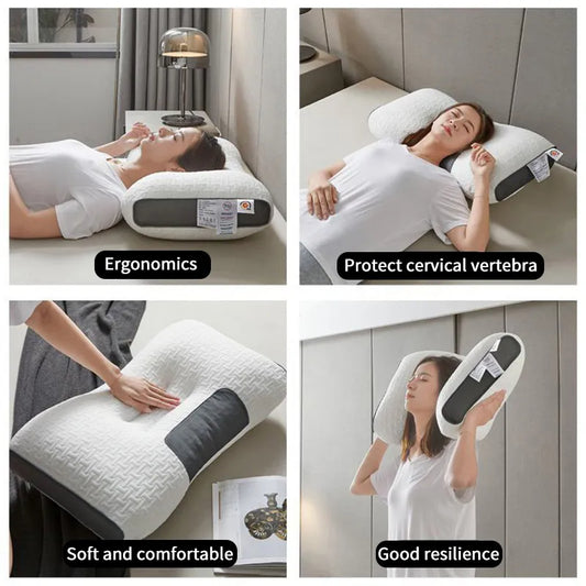 Cervical Orthopedic Neck Pillow Help Sleep 3D Massage Ergonomic Head Support