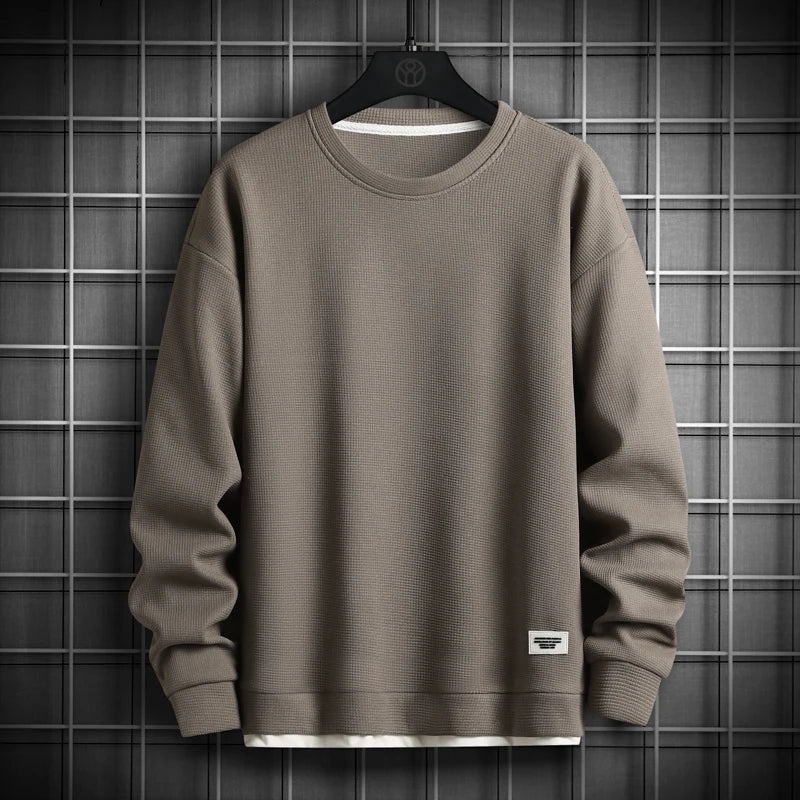 Solid Color Sweatshirt O-Neck Sweatshirt Pullover