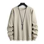 Solid Color Sweatshirt O-Neck Sweatshirt Pullover