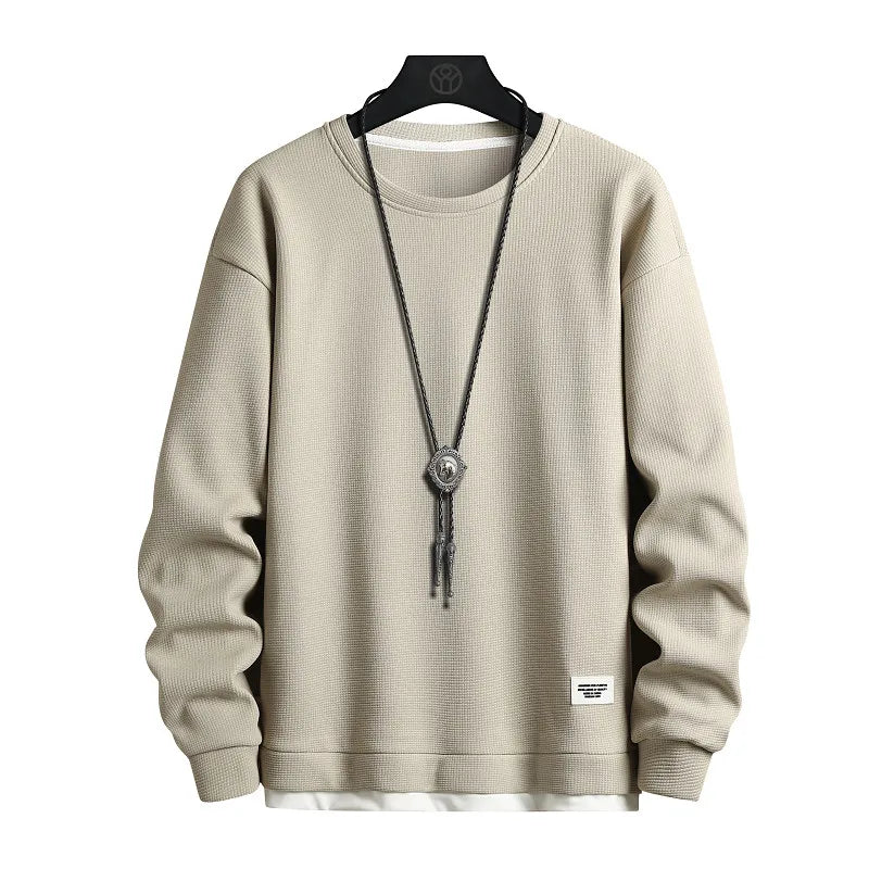 Solid Color Sweatshirt O-Neck Sweatshirt Pullover