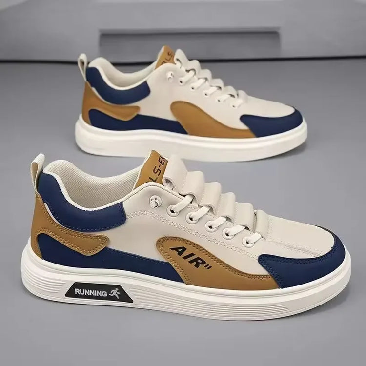 AIR Leather Slip-On Sneakers Leather Low-Cut Casual Runners Elastic Laces-Keep Melbourne Marvellous Official Store