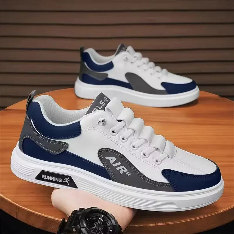 AIR Leather Slip-On Sneakers Leather Low-Cut Casual Runners Elastic Laces-Keep Melbourne Marvellous Official Store