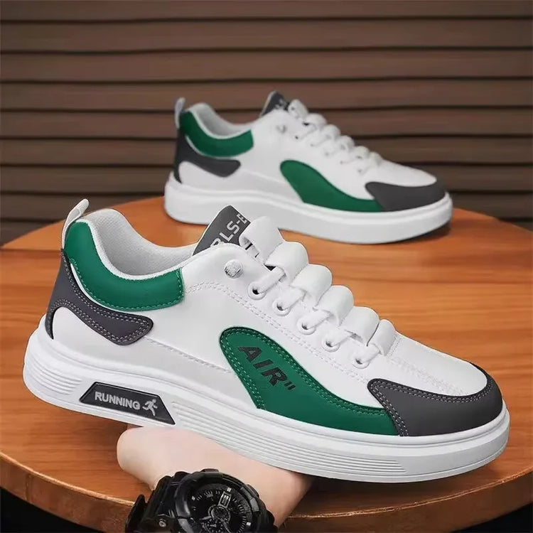 AIR Leather Slip-On Sneakers Leather Low-Cut Casual Runners Elastic Laces-Keep Melbourne Marvellous Official Store