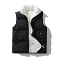 Puffer Vest Fleece Sleeveless Jacket Winter Warm Outwear Plus Sizes