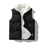 Puffer Vest Fleece Sleeveless Jacket Winter Warm Outwear Plus Sizes
