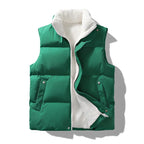 Puffer Vest Fleece Sleeveless Jacket Winter Warm Outwear Plus Sizes