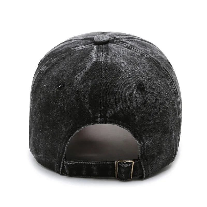 ROCK Washed Baseball Cap Shabby Denim Hat