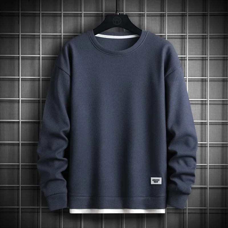 Solid Color Sweatshirt O-Neck Sweatshirt Pullover