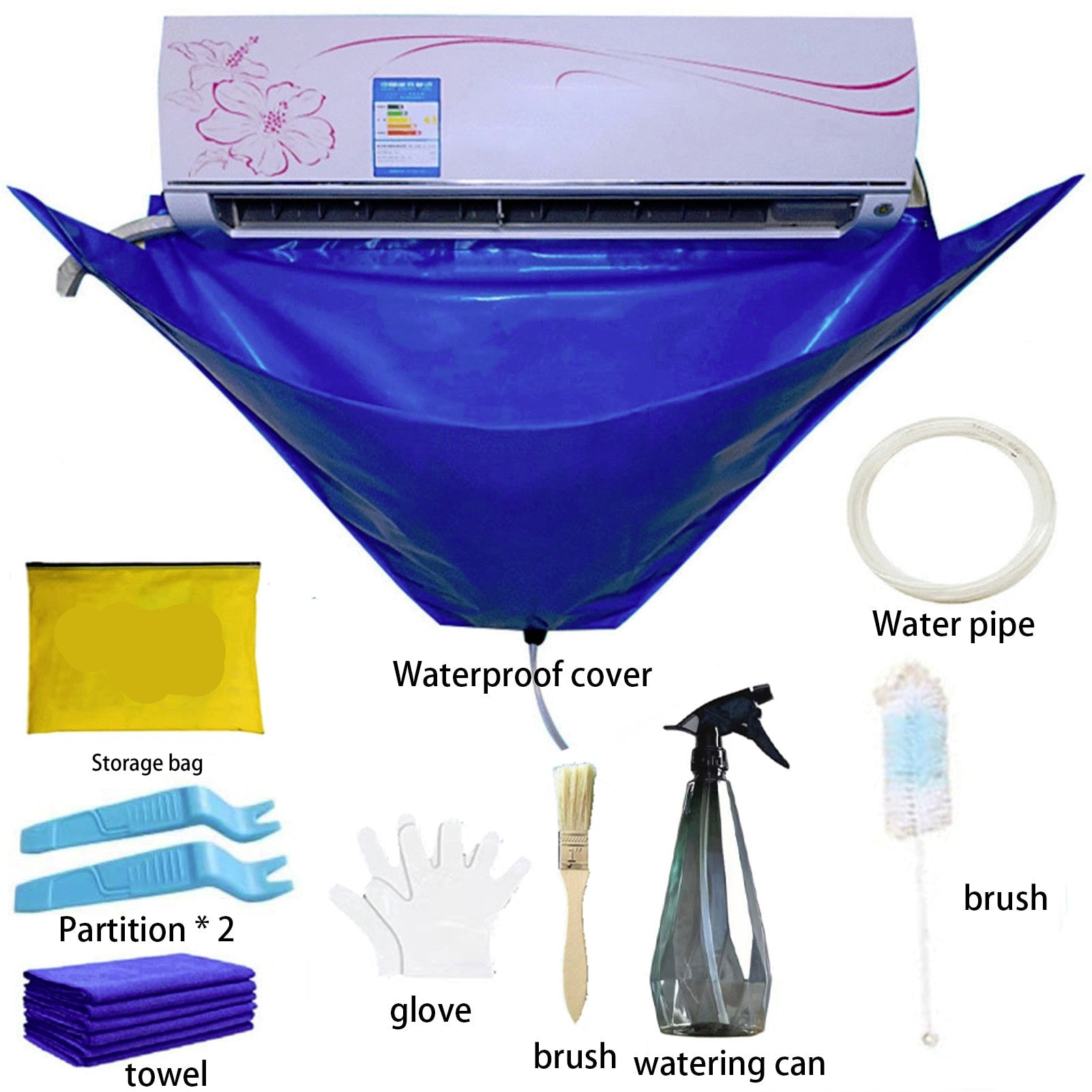 Air Conditioner Cleaning Kit 12pcs Dust Grime Black Mould Removal