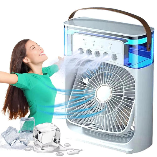Air Conditioner Mist Cooler Fan 3-in-1 Home USB Evaporative Water HydroCooler