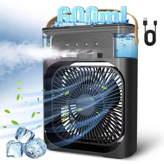 Air Conditioner Mist Cooler Fan 3-in-1 Home USB Evaporative Water HydroCooler