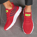 Air Mesh Sneakers Elastic Laces Slip On Sport Shoes
