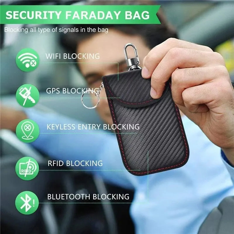 Faraday Car Keys Pouch | Stop Remote RFID Attacks Key Fob Protector Case