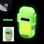 Arc Lighter With Torch Flashlight USB Rechargeable Outdoors Fire Starter Waterproof Windproof